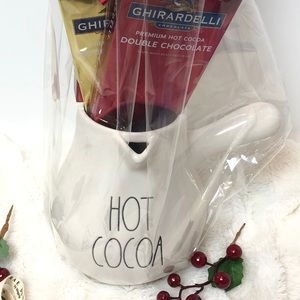 Rae Dunn hot cocoa ceramic pot. Rare, HTF!